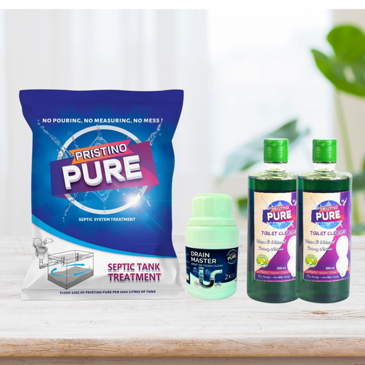 PRISTINO PURE POWDER+2 liquid+drain cleaner