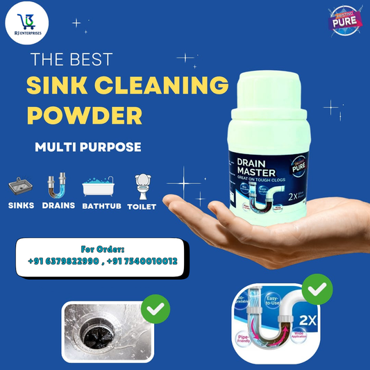 Powerful Drain Cleaning Powder, Toilet Cleaner Liquid - 2 pristino pure drain master powder (COMBO )