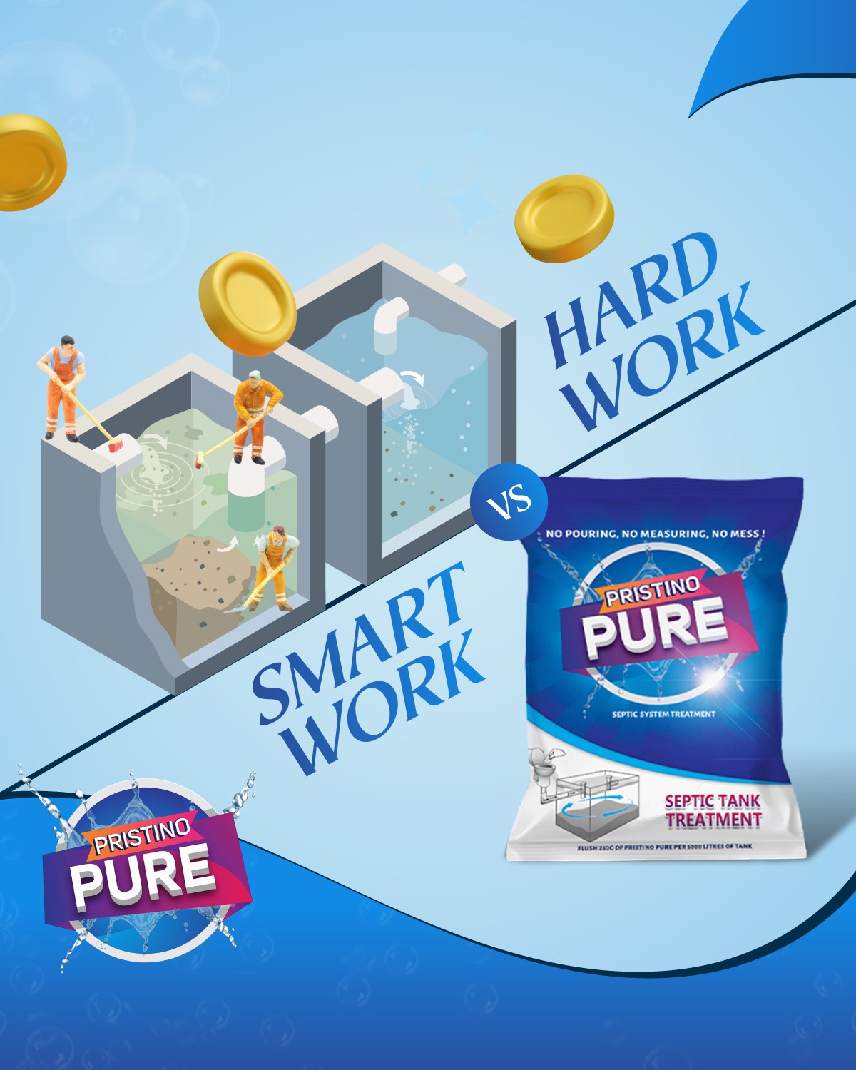 PRISTINO PURE SEPTIC TANK TREATMENT POWDER