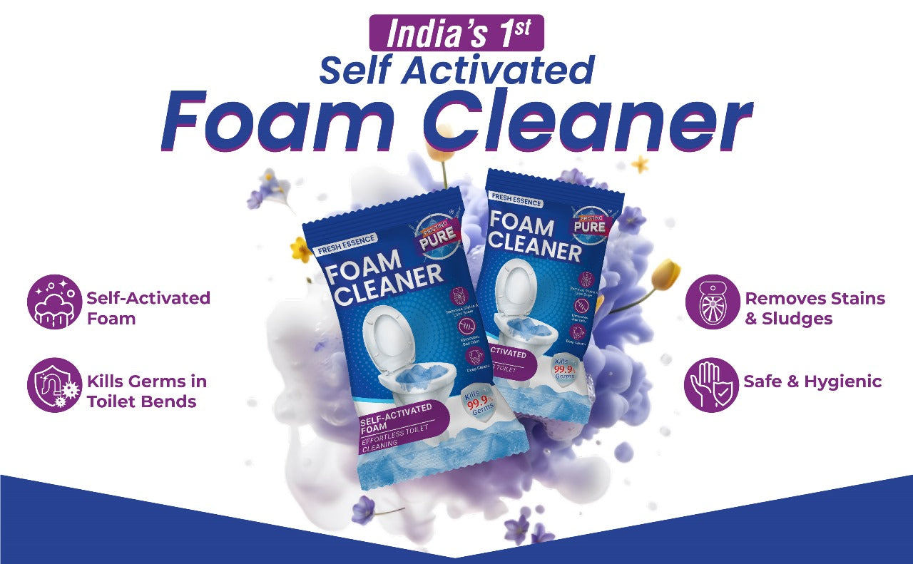 Pristino Pure Toilet Foam Cleaner — Pack of 16 (150g Each) - (Combo 4)