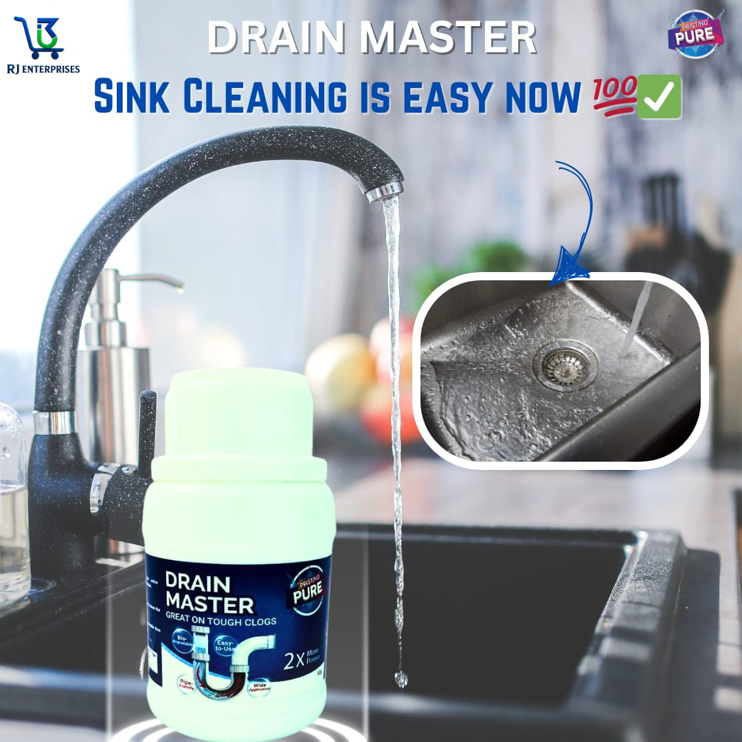 Powerful Drain Cleaning Powder, Toilet Cleaner Liquid - 2 pristino pure drain master powder (COMBO )